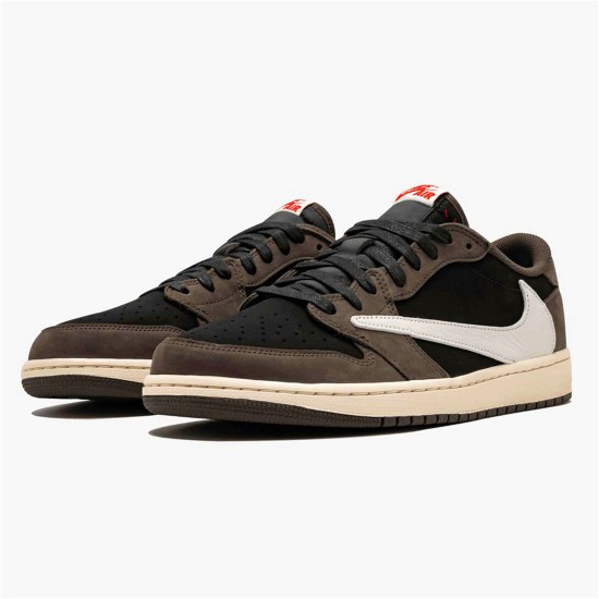 PK Sneakers Jordan 1 Retro Low OG SP Travis Scott Black/Dark Mocha-University Red-Sail CQ4277-001