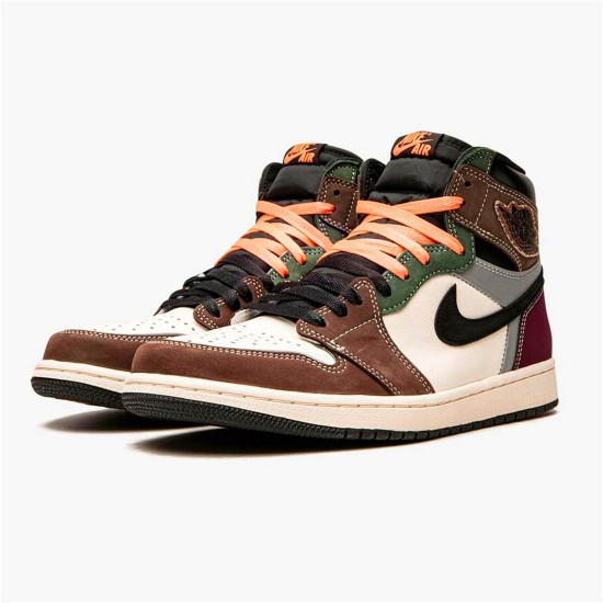 PK Sneakers Jordan 1 Retro High OG Hand Crafted Black/Archaeo Brown-Dark Chocolate DH3097-001