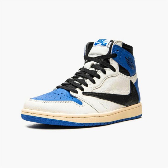 PK Sneakers Jordan 1 High OG SP Fragment x Travis Scott Sail/Black-Military Blue-Shy Pink DH3227-105