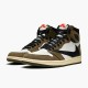 PK Sneakers Jordan 1 Retro High Travis Scott Sail/Black-Dark Mocha-University Red CD4487-100