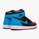 PK Sneakers Jordan 1 Retro High NC to Chi Leather (W) Black/Dark Powder Blue-Gym Red CD0461-046