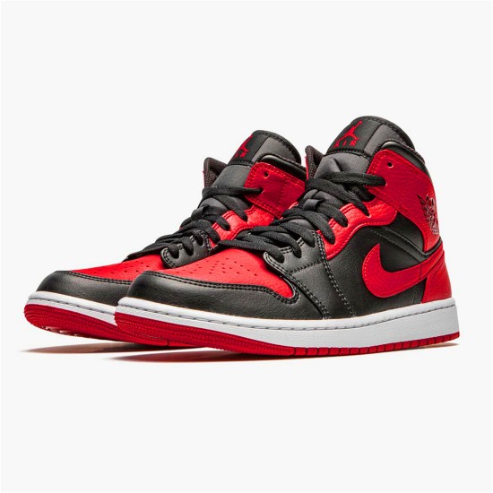 PK Sneakers Jordan 1 Mid Banned (2020) Black/University Red-Black-Whit 554724-074