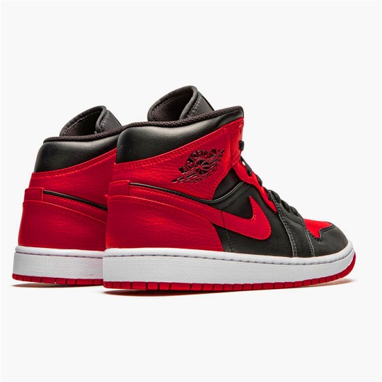 PK Sneakers Jordan 1 Mid Banned (2020) Black/University Red-Black-Whit 554724-074