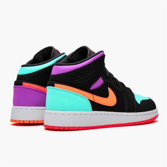 PK Sneakers Jordan 1 Mid Multi-Color (GS) Black/Multi-Color 554725-083