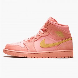 PK Sneakers Jordan 1 Mid Coral Gold Coral Stardust/Club Gold-Coral Stardust 852542-600