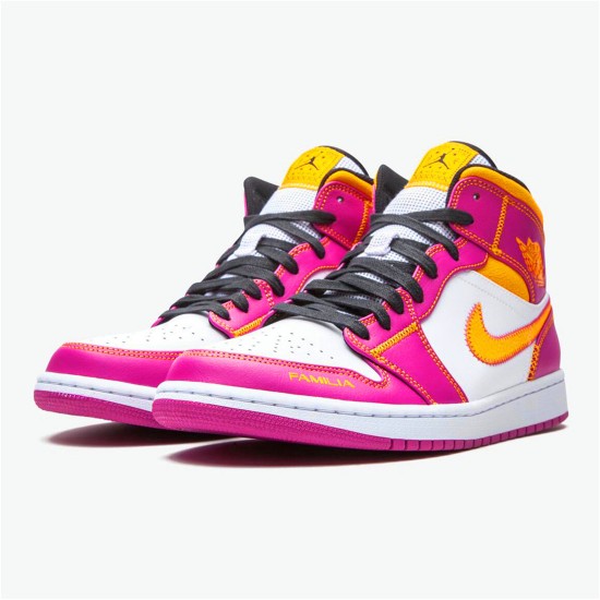 PK Sneakers Jordan 1 Mid Dia de los Muertos White/Fuchsia-Orange-Black DC0350-100