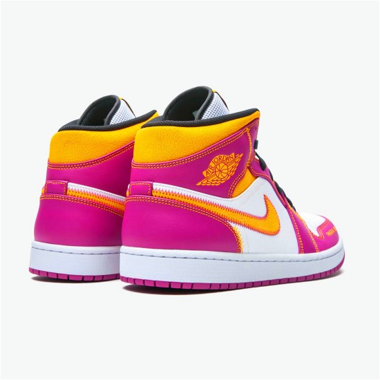 PK Sneakers Jordan 1 Mid Dia de los Muertos White/Fuchsia-Orange-Black DC0350-100