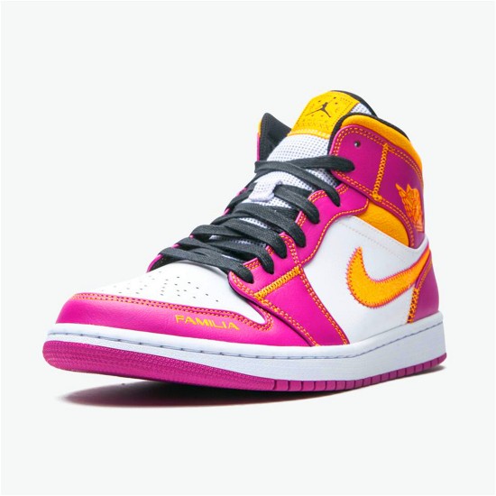 PK Sneakers Jordan 1 Mid Dia de los Muertos White/Fuchsia-Orange-Black DC0350-100