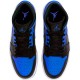 PK Sneakers Jordan 1 Mid Hyper Royal Tumbled Leather Black/Hyper Royal-White 554724-077