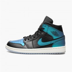 PK Sneakers Jordan 1 Mid Iridescent Black (W) Black/Pale Ivory-Multi-Color BQ6472-009