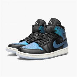 PK Sneakers Jordan 1 Mid Iridescent Black (W) Black/Pale Ivory-Multi-Color BQ6472-009