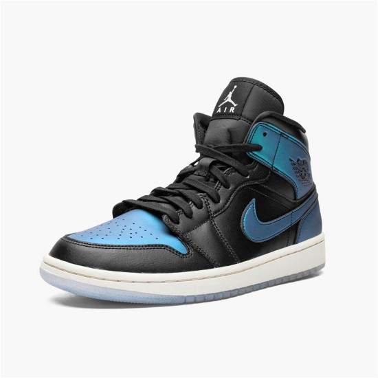 PK Sneakers Jordan 1 Mid Iridescent Black (W) Black/Pale Ivory-Multi-Color BQ6472-009