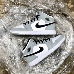 PK Sneakers Jordan 1 Mid Light Smoke Grey Light Smoke Grey/Black-White 554724-092