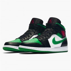 PK Sneakers Jordan 1 Mid Green Toe Black/Gym Red-White-Pine Green 554724-067