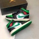 PK Sneakers Jordan 1 Mid Green Toe Black/Gym Red-White-Pine Green 554724-067