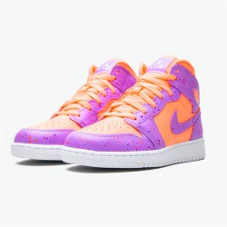 PK Sneakers Jordan 1 Mid SE GS Atomic Pulse Orange Pulse/Atomic Violet/Laser Crimson/Voltage Purple/White AV5174-800