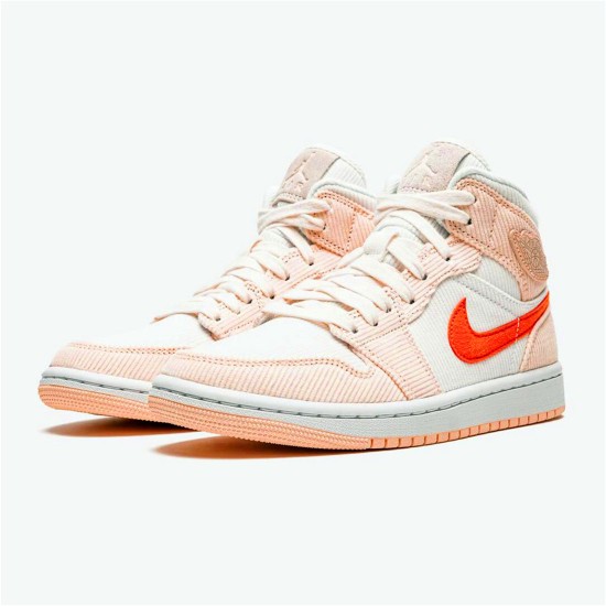 PK Sneakers Jordan 1 Mid SE Corduroy Sail Sail/Orange Quartz-White-Orange DA8009-108