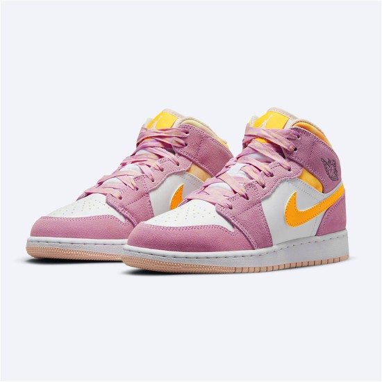 PK Sneakers Jordan 1 Mid SE Arctic Pink (GS) Light Arctic Pink/University Gold-White DC9517-600