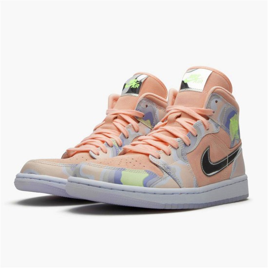 PK Sneakers Jordan 1 Mid SE P(HER)SPECTIVE (W) Washed Coral/Chrome-Light Whistle CW6008-600