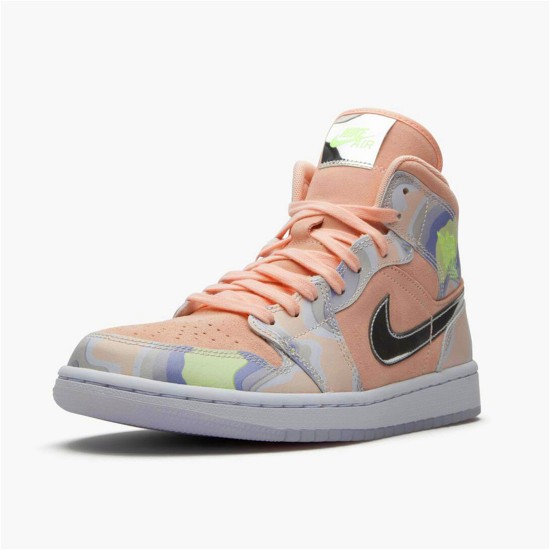 PK Sneakers Jordan 1 Mid SE P(HER)SPECTIVE (W) Washed Coral/Chrome-Light Whistle CW6008-600