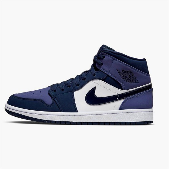 PK Sneakers Jordan 1 Mid Obsidian Sanded Purple Obsidian/Sanded Purple-White 554724-445