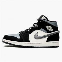 PK Sneakers Jordan 1 Mid Satin Grey Toe Black/Smoke Grey-Sail 852542-011