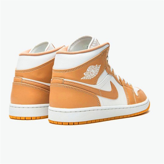 PK Sneakers Jordan 1 Mid Tan Gum Hemp/Gum Yellow/White 554724-271