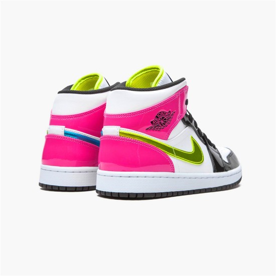 PK Sneakers Jordan 1 Mid White Black Cyber Pink White/Black-Cyber-Pink CZ9834-100