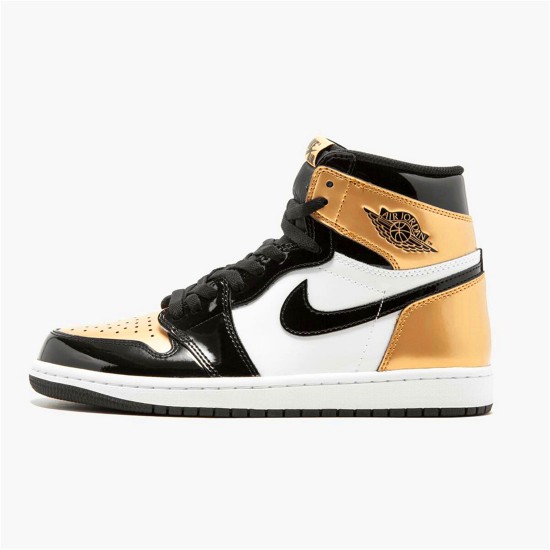 PK Sneakers Jordan 1 Retro High NRG Patent Gold Toe Black/Metallic Gold-Summit White 861428-007