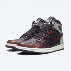 PK Sneakers Jordan 1 Retro High Light Army Rust Shadow Patina Black/Grey-Rust 555088-033