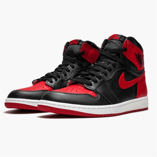 PK Sneakers Jordan 1 Retro High Bred Banned (2016) Black/Varsity Red-White 555088-001