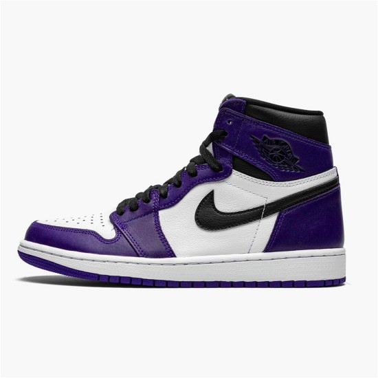 PK Sneakers Jordan 1 Retro High Court Purple White Court Purple/White-Black 555088-500