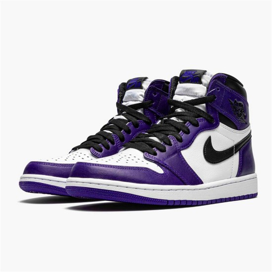 PK Sneakers Jordan 1 Retro High Court Purple White Court Purple/White-Black 555088-500