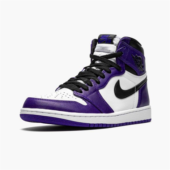 PK Sneakers Jordan 1 Retro High Court Purple White Court Purple/White-Black 555088-500