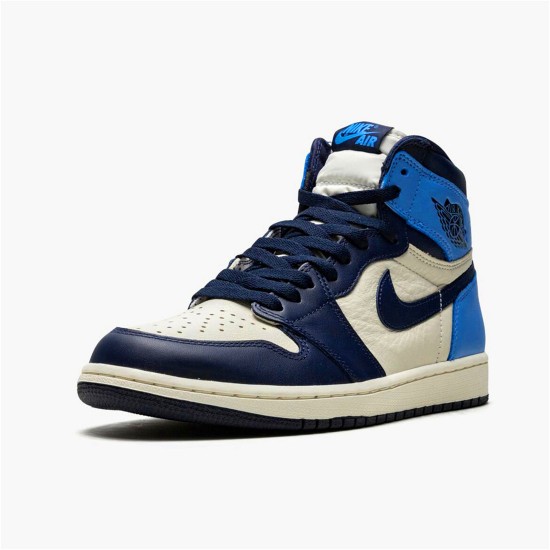 PK Sneakers Jordan 1 Retro High Obsidian UNC Sail/Obsidian-University Blue 555088-140