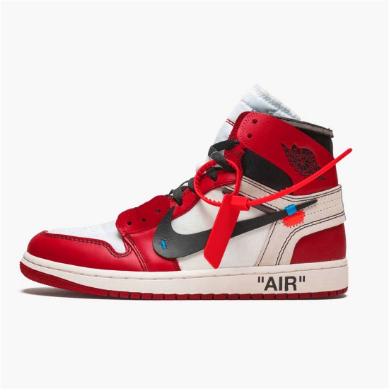 PK Sneakers Jordan 1 Retro High Off-White Chicago White/Black-Varsity Red AA3834-101