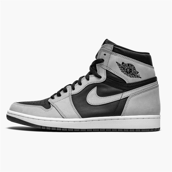 PK Sneakers Jordan 1 Retro High Shadow 2.0 Black/White-Light Smoke Grey 555088-035