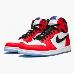 PK Sneakers Jordan 1 Retro High Spider-Man Origin Story Gym Red/Black-White-Photo Blue 555088-602