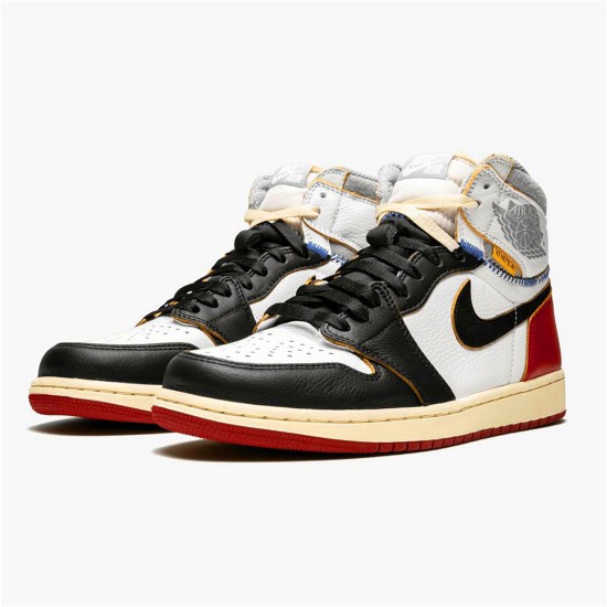 PK Sneakers Jordan 1 Retro High Union Los Angeles Black Toe White/Black-Varsity Red-Wolf Grey BV1300-106