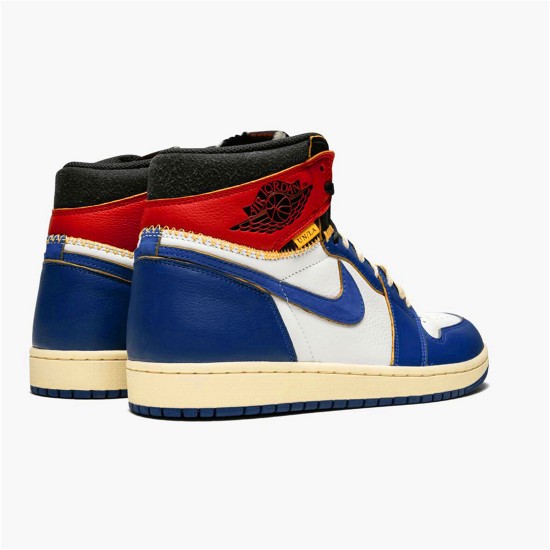 PK Sneakers Jordan 1 Retro High Union Los Angeles Blue Toe White/Storm Blue-Varsity Red-Black BV1300-146