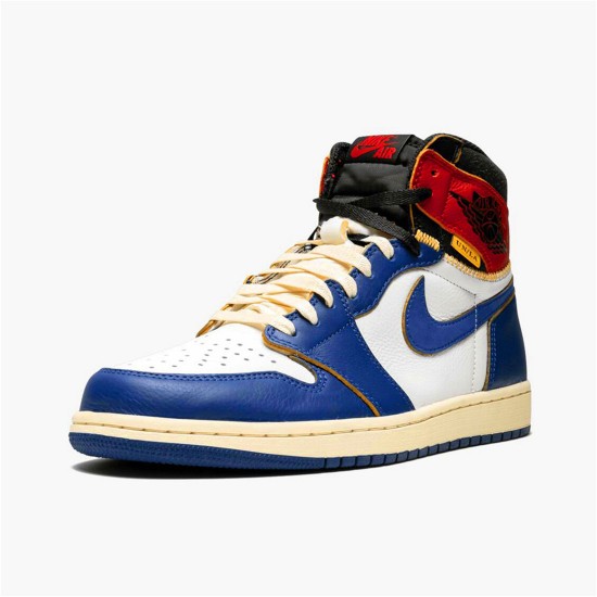 PK Sneakers Jordan 1 Retro High Union Los Angeles Blue Toe White/Storm Blue-Varsity Red-Black BV1300-146