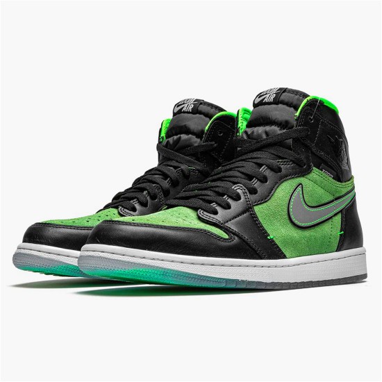 PK Sneakers Jordan 1 Retro High Zoom Zen Green Black/Black-Tomatillo-Rage-Green CK6637-002