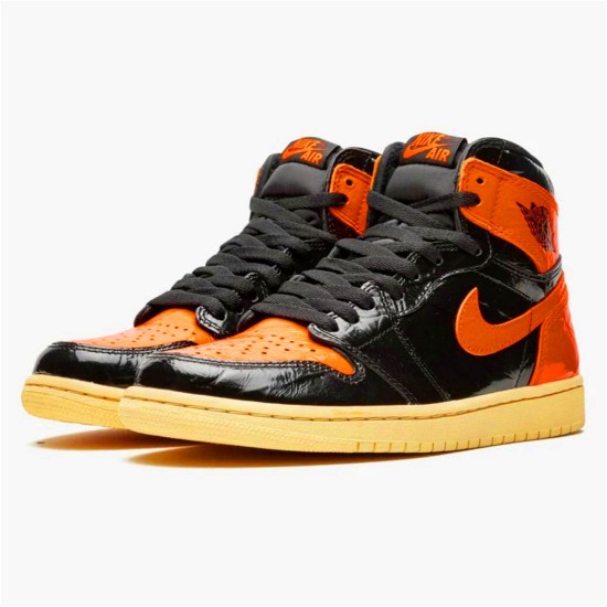 PK Sneakers Jordan 1 Retro High Shattered Backboard 3.0 Black/Pale Vanilla-Starfish 555088-028