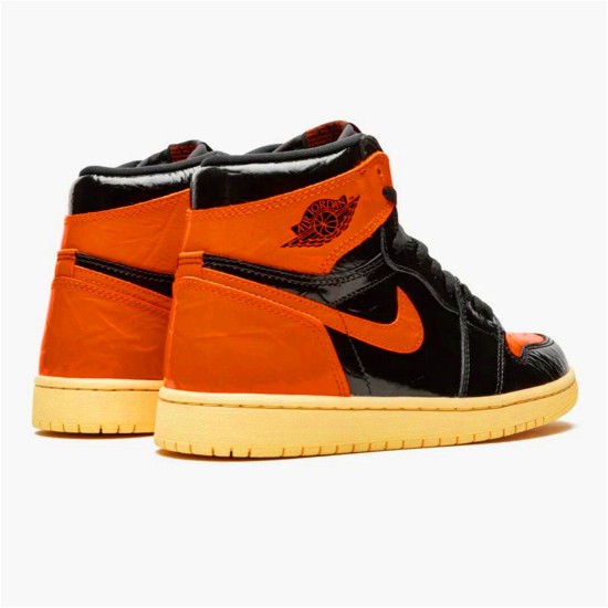 PK Sneakers Jordan 1 Retro High Shattered Backboard 3.0 Black/Pale Vanilla-Starfish 555088-028