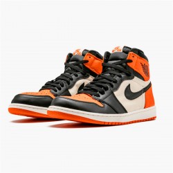 PK Sneakers Jordan 1 Retro Shattered Backboard Black/Starfish-Sail 555088-005