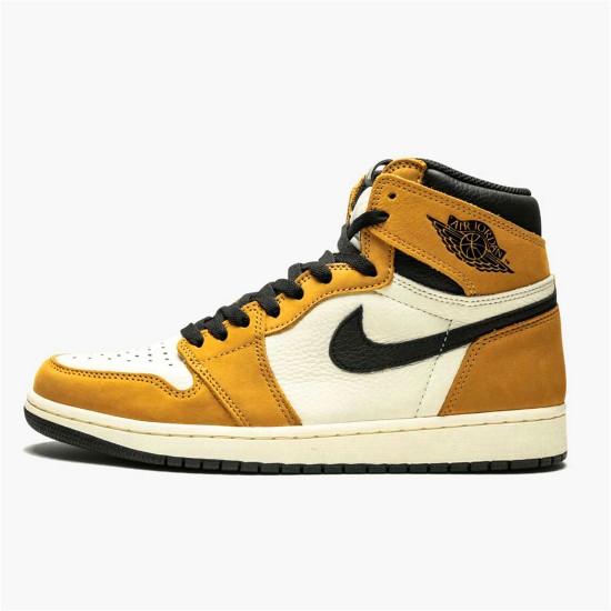 PK Sneakers Jordan 1 Retro High Rookie of the Year Golden Harvest/Black-Sail 555088-700