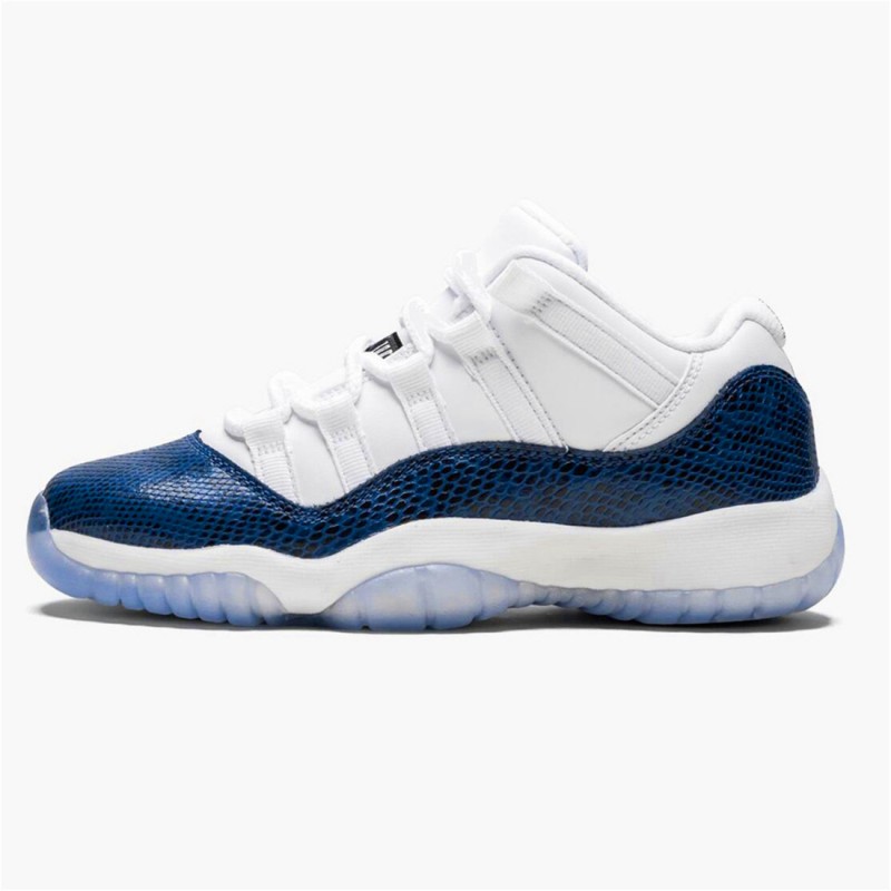 PK Sneakers Jordan 11 Retro Low Snake Navy (2019) (GS) White/Black-Navy CD6847-102