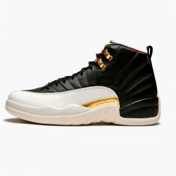 PK Sneakers Jordan 12 Retro Chinese New Year (2019) Black/True Red-Sail-Metallic Gold CI2977-006