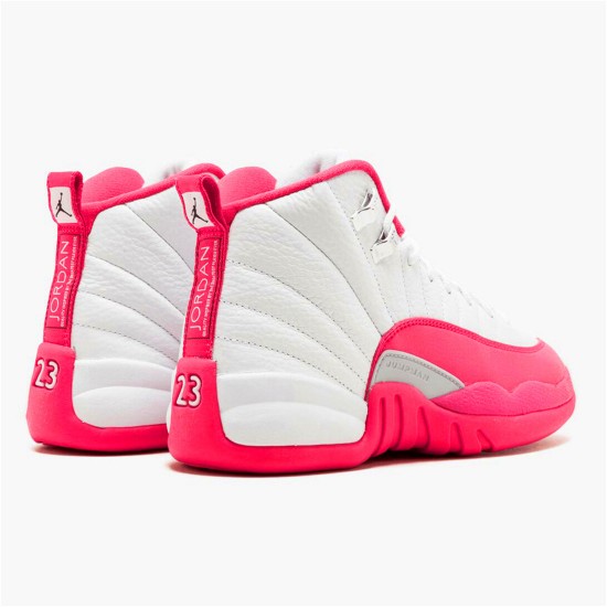 PK Sneakers Jordan 12 Retro Dynamic Pink (GS) white/vivid pink-mtllc silver 510815-109