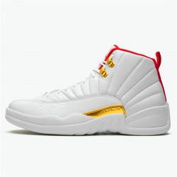 PK Sneakers Jordan 12 Retro FIBA (2019) White/University Red-Metallic Gold 130690-107